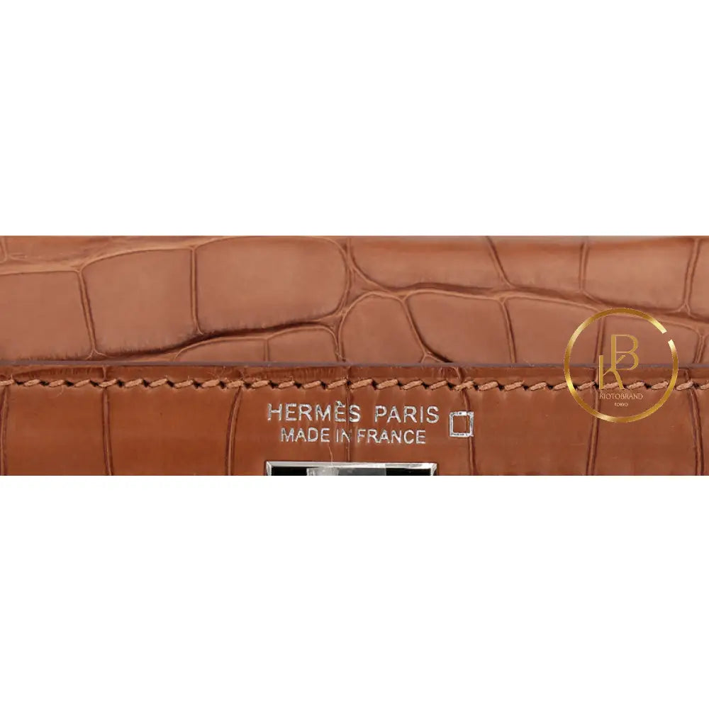 Kelly 20 Ii Gold Matte Alligator Handbags