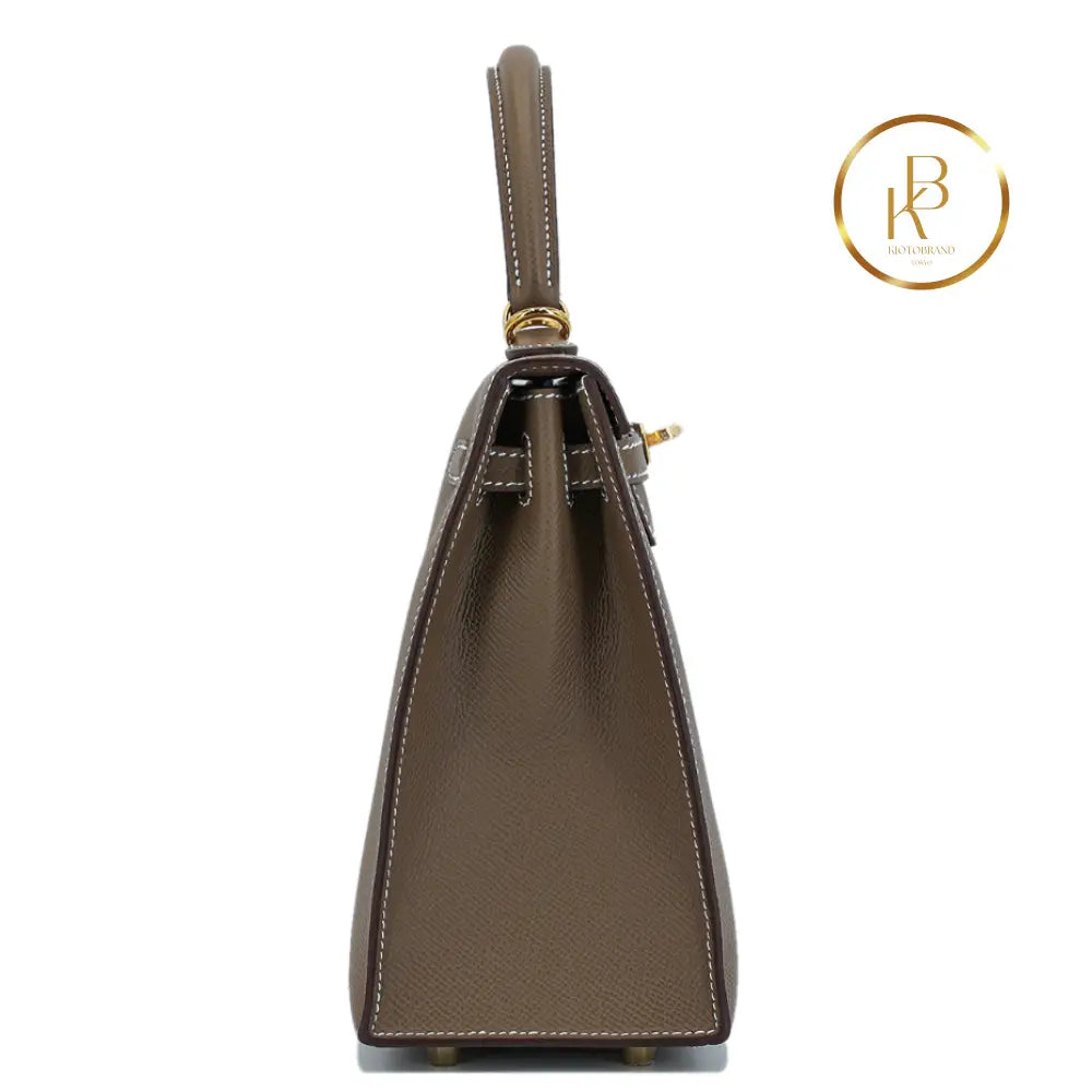 Kelly 25 Sellier Etoupe Epsom Handbags