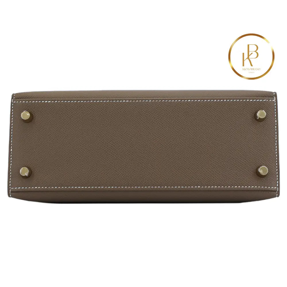Kelly 25 Sellier Etoupe Epsom Handbags