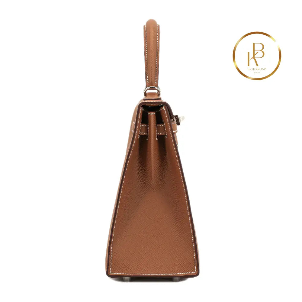 Kelly 25 Sellier Gold Epsom Handbags