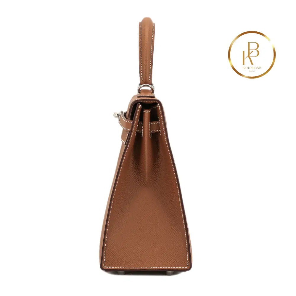 Kelly 25 Sellier Gold Epsom Handbags