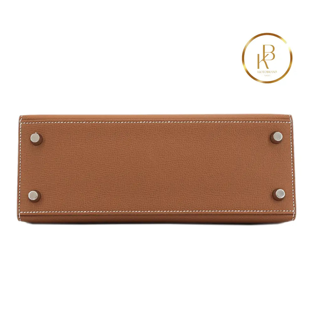 Kelly 25 Sellier Gold Epsom Handbags
