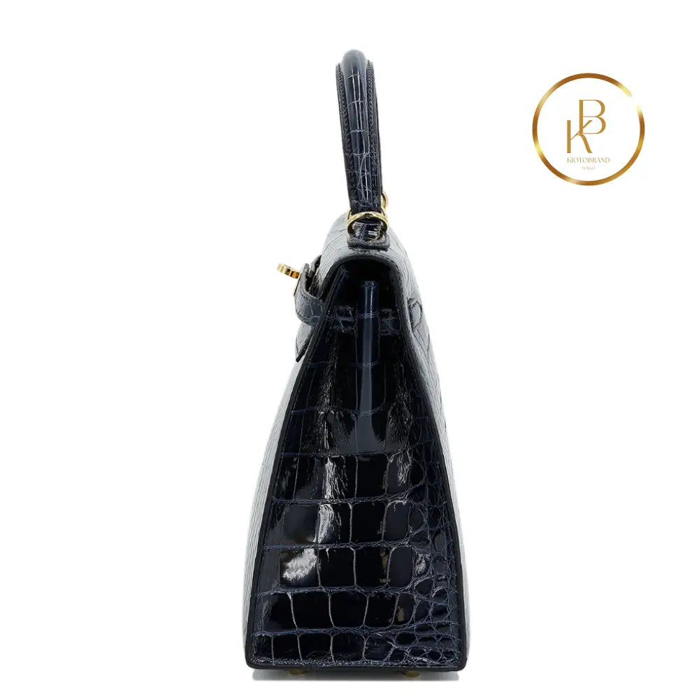 Kelly 25 Sellier Blue Baltique Alligator Handbags