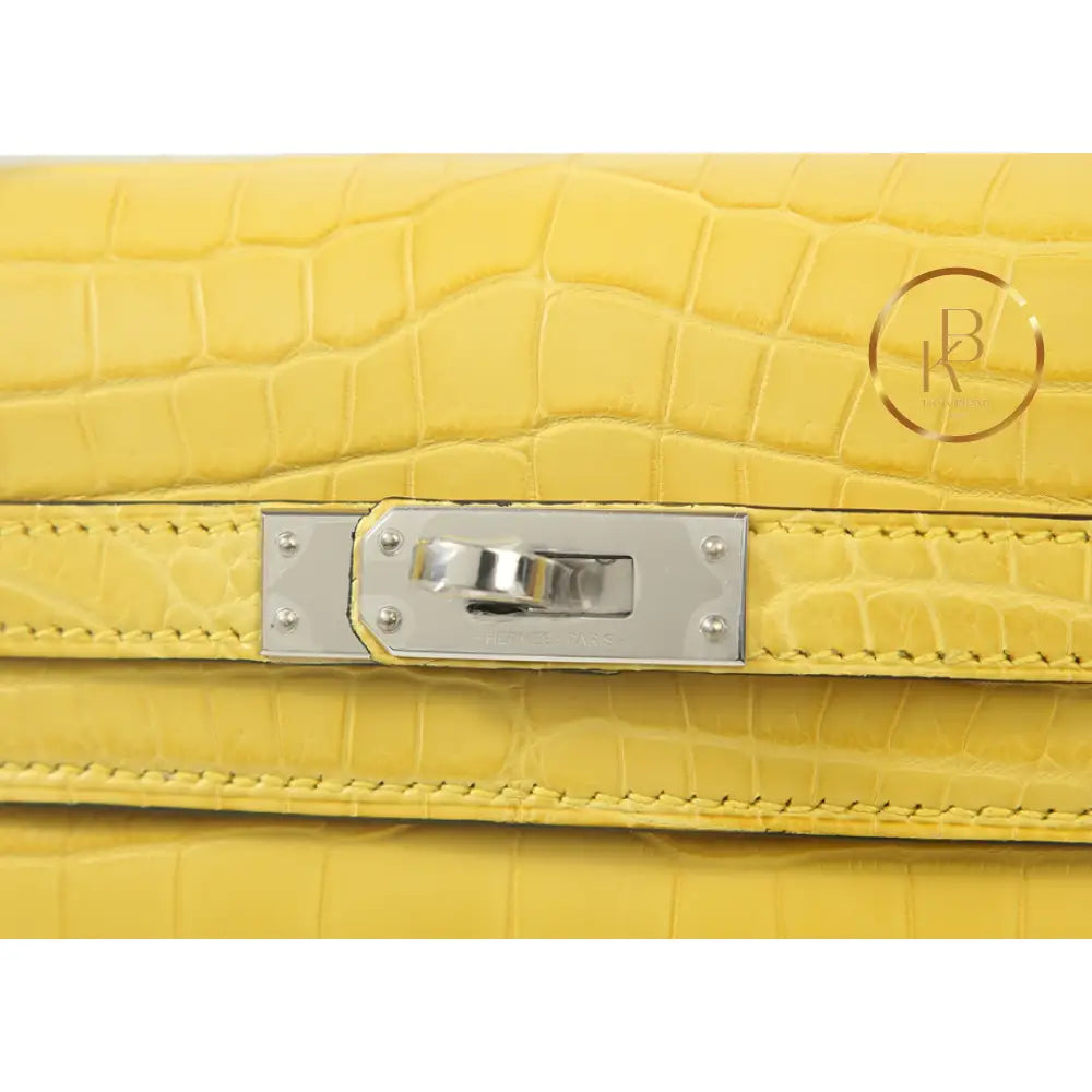 Kelly 25 Mimosa Matte Niloticus Croc Handbags