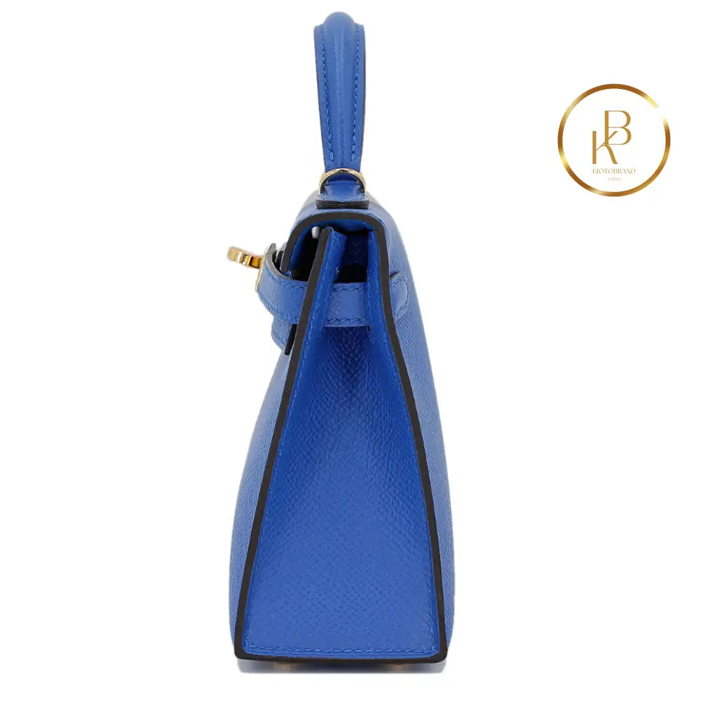 Kelly 20 Ii Blue France And Gris Mouette Epsom Handbags