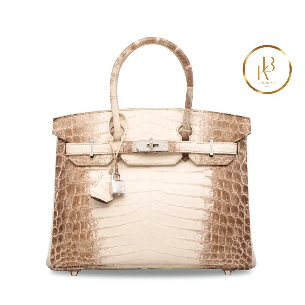 Birkin 30 Matte Himalaya Niloticus Croc 18K White Gold & Diamond Handbags