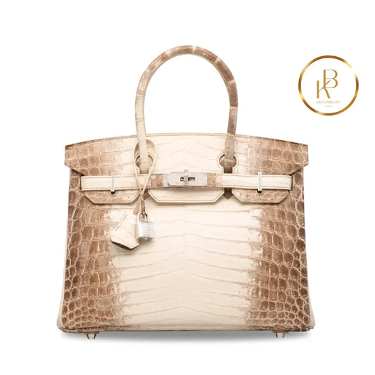 Birkin 30 Matte Himalaya Niloticus Croc 18K White Gold & Diamond Handbags