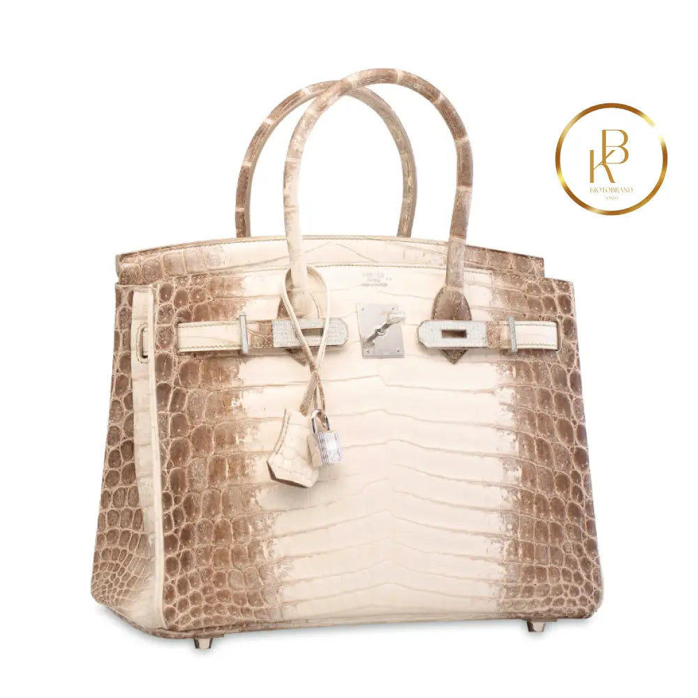 Birkin 30 Matte Himalaya Niloticus Croc 18K White Gold & Diamond Handbags