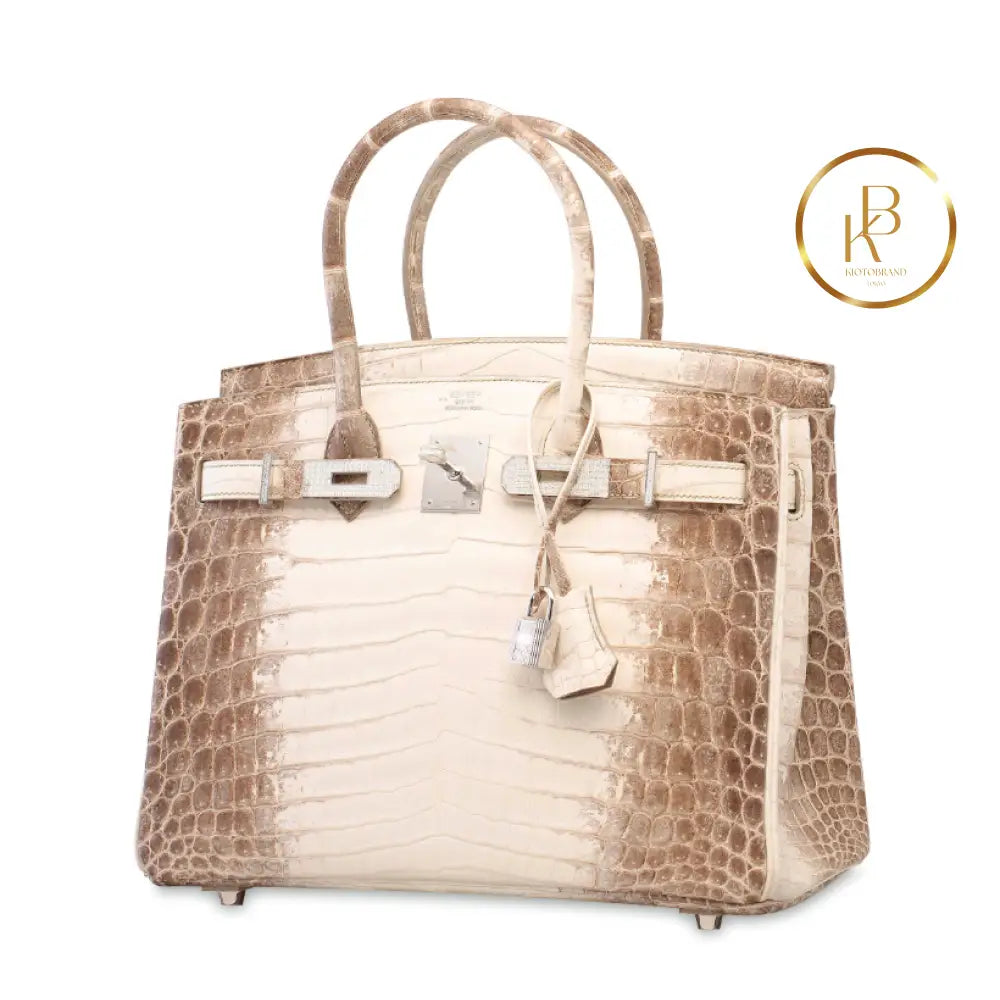 Birkin 30 Matte Himalaya Niloticus Croc 18K White Gold & Diamond Handbags