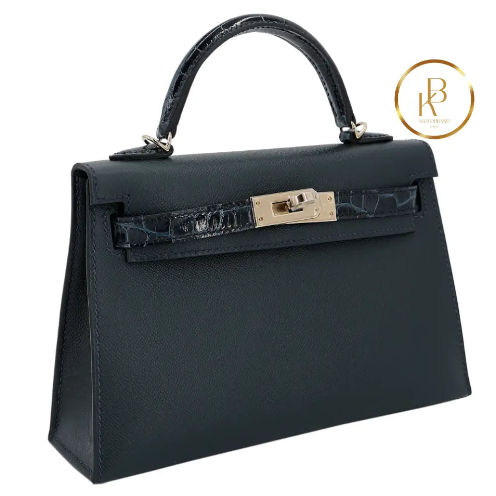 Kelly 20 Mini Ii Touch Vert Rousseau Madame Handbags