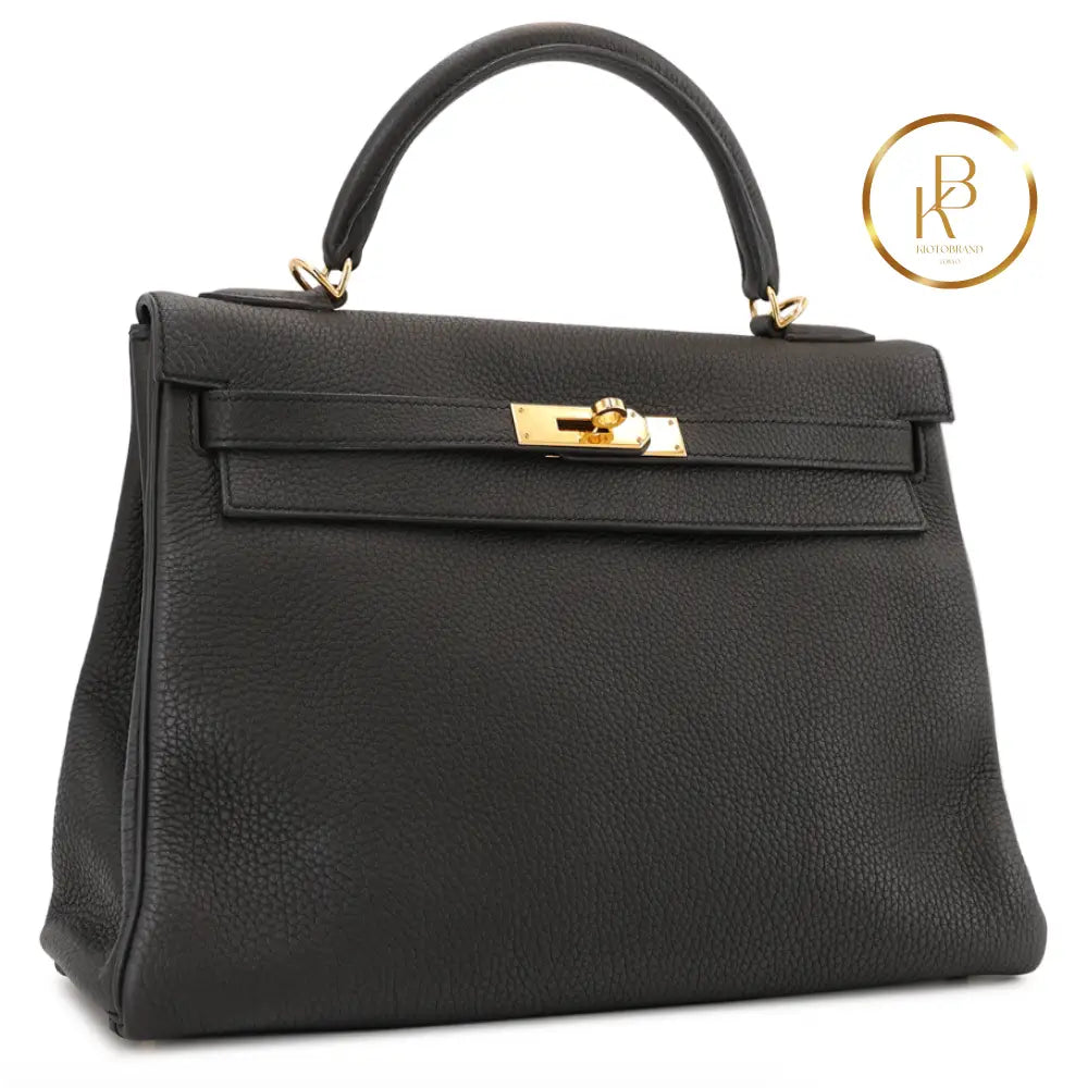 Kelly 32 Black Togo Ghw Handbags
