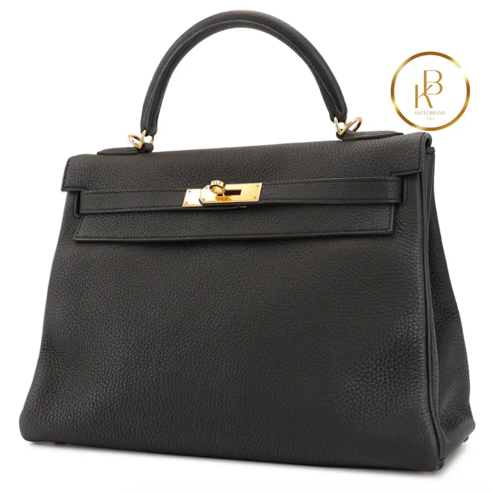 Kelly 32 Black Togo Ghw Handbags