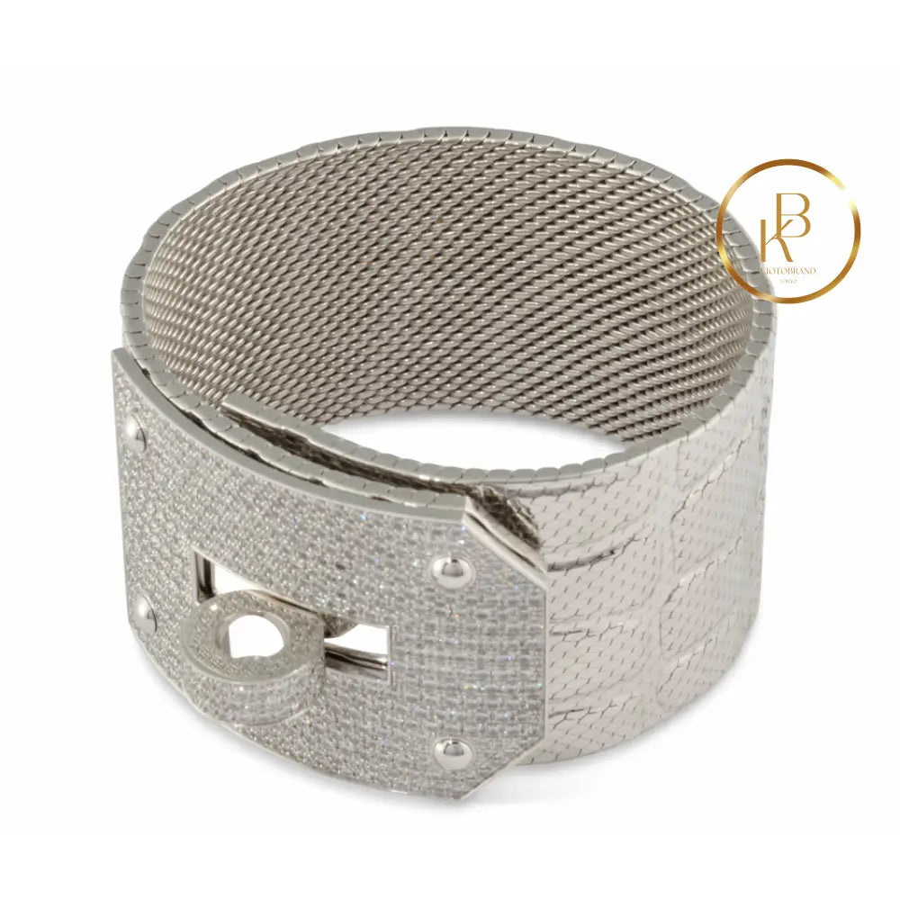 Kelly Diamond Bracelet Alligator Embossed