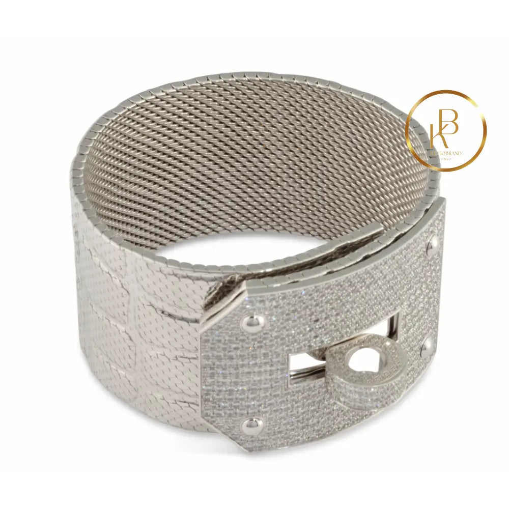 Kelly Diamond Bracelet Alligator Embossed