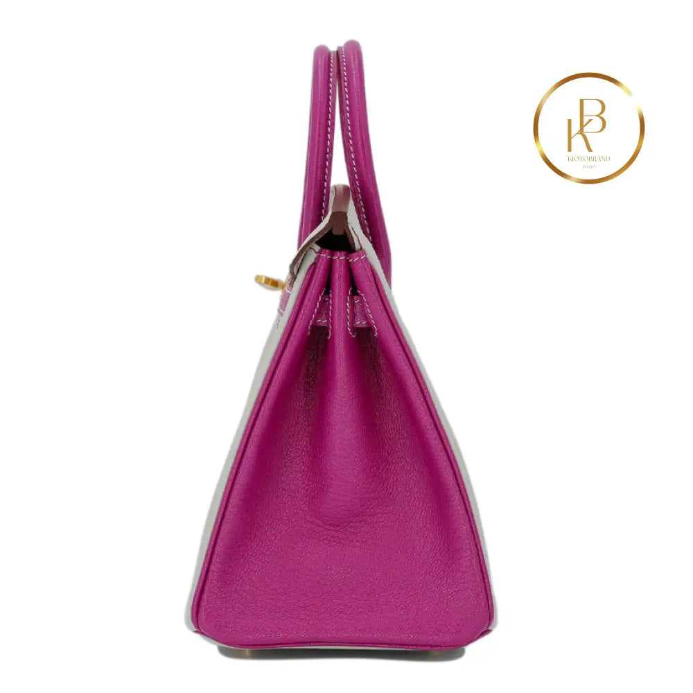 Birkin 25 Pearl Gray & Rose Purple Chevre (Special Order) Handbags