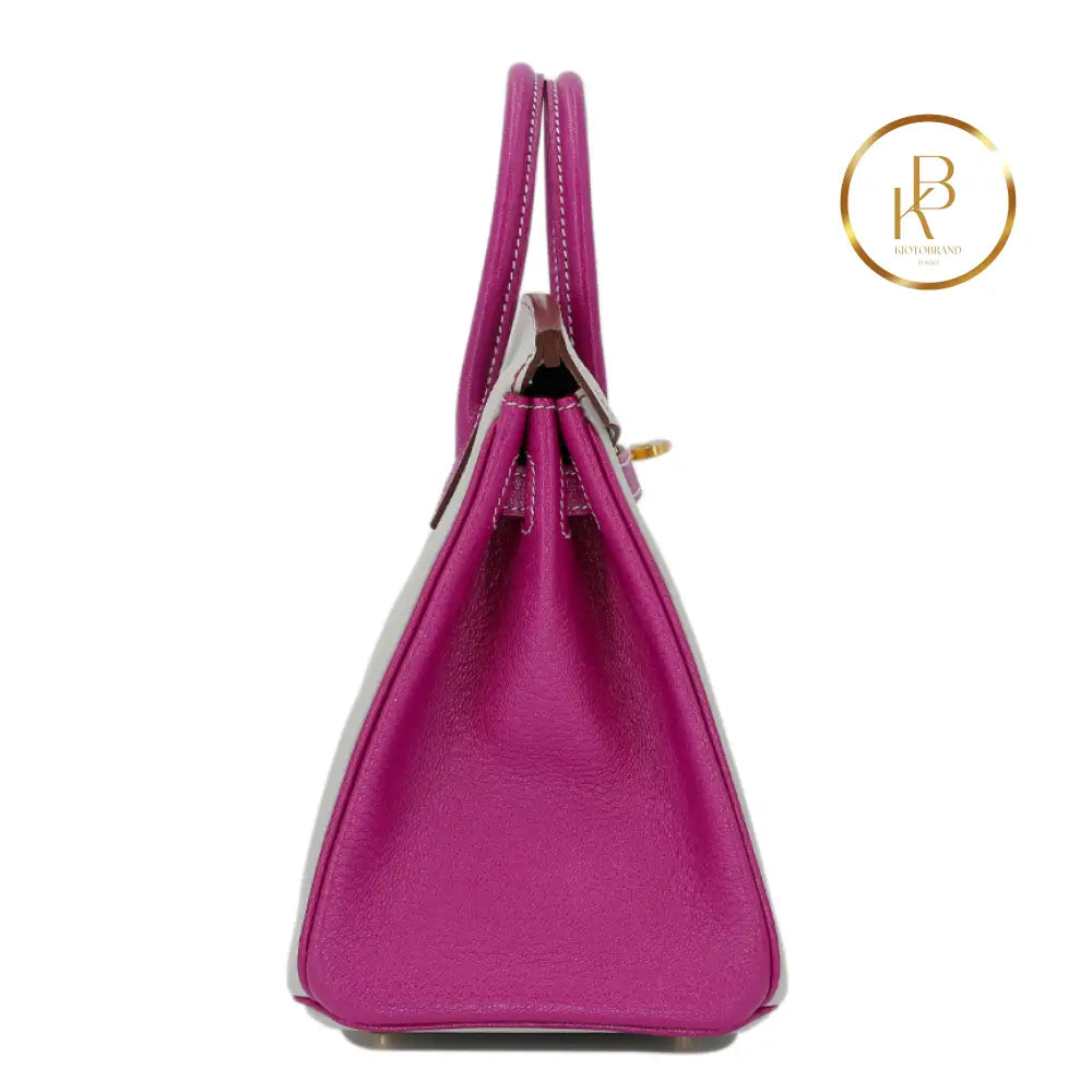 Birkin 25 Pearl Gray & Rose Purple Chevre (Special Order) Handbags
