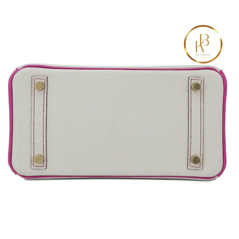 Birkin 25 Pearl Gray & Rose Purple Chevre (Special Order) Handbags