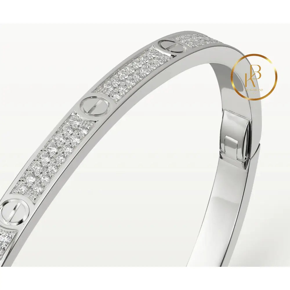 Love Bracelet Small Model Paved White Gold Bracelet
