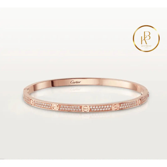 Love Bracelet Small Model Paved Rose Gold Bracelet