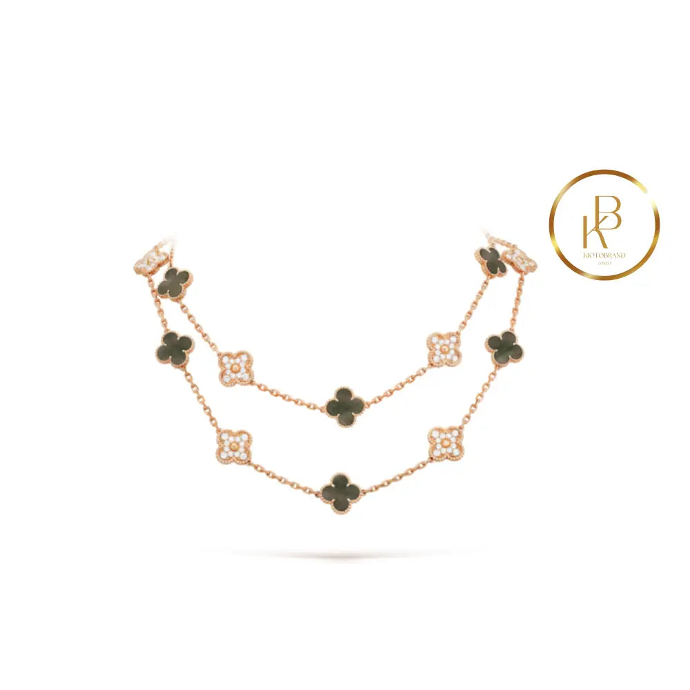 Van Cleef Vintage Alhambra Long Necklace 20 Motifs