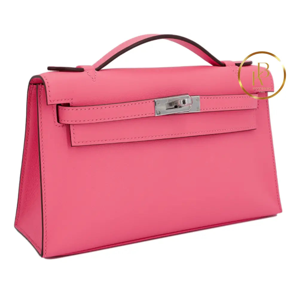 Kelly Pochette Rose Azalee Swift Handbags