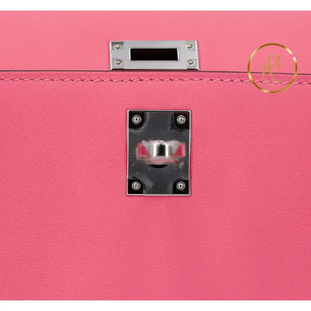 Kelly Pochette Rose Azalee Swift Handbags