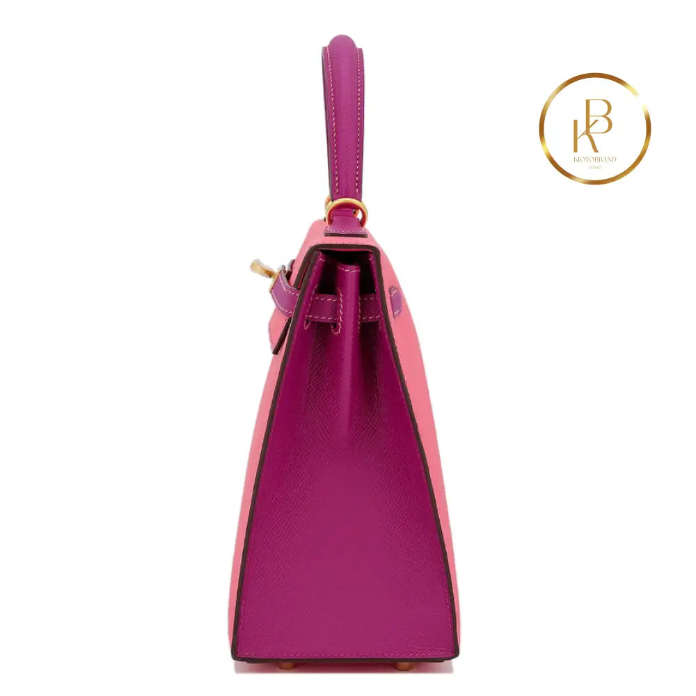 Kelly 25 Special Order Rose Azalee & Purple Epsom Handbags