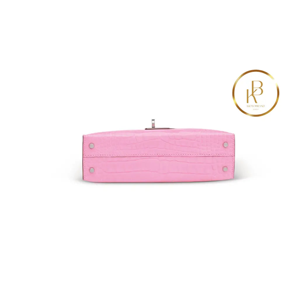 Kelly 20 Mini Ii 5P Matte Pink Alligator Handbags
