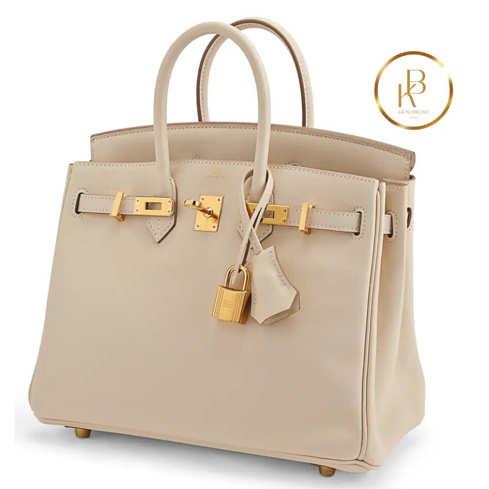 Birkin 25 Craie Swift Ghw Handbags
