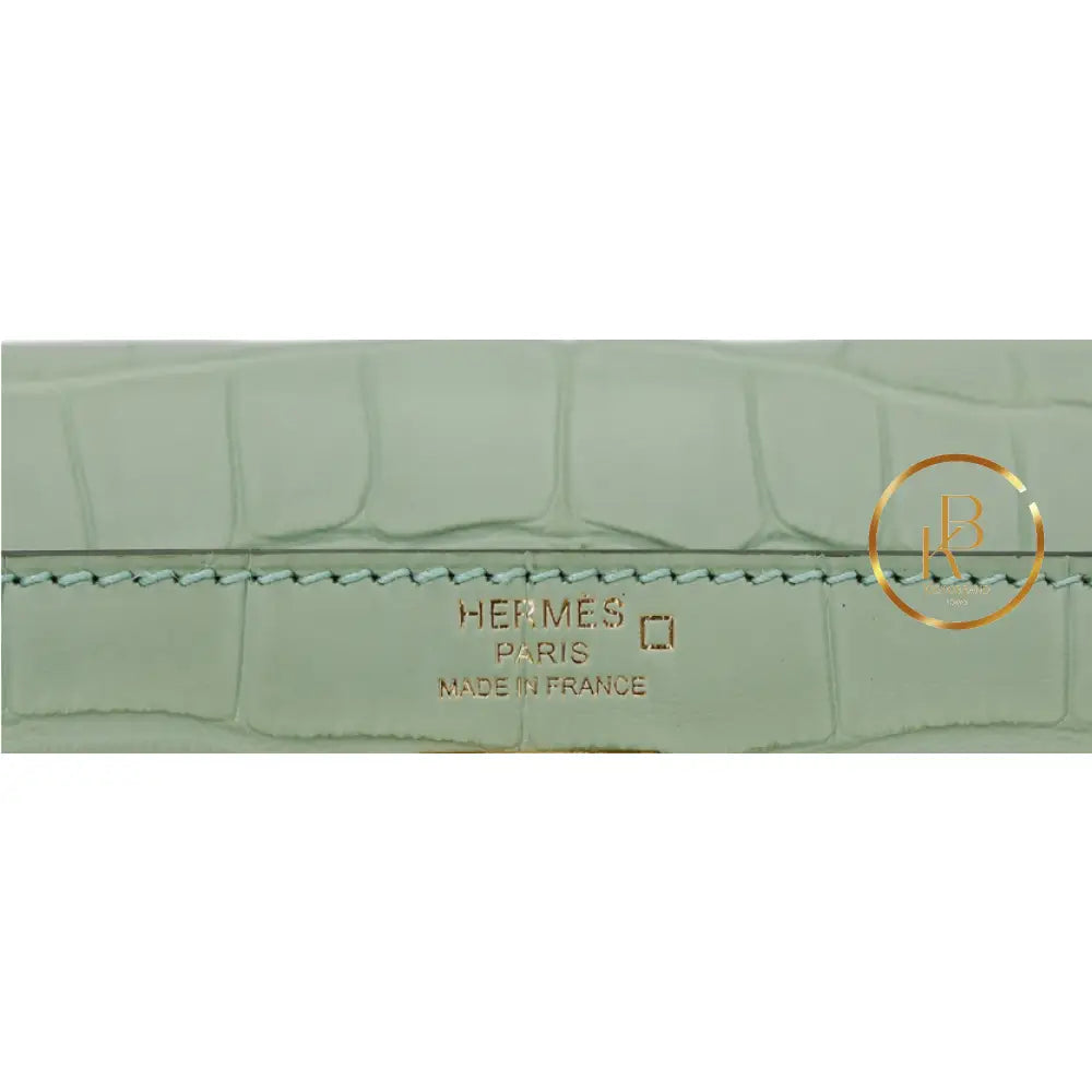 Kelly 25 Matte Alligator Vert Deau Handbags