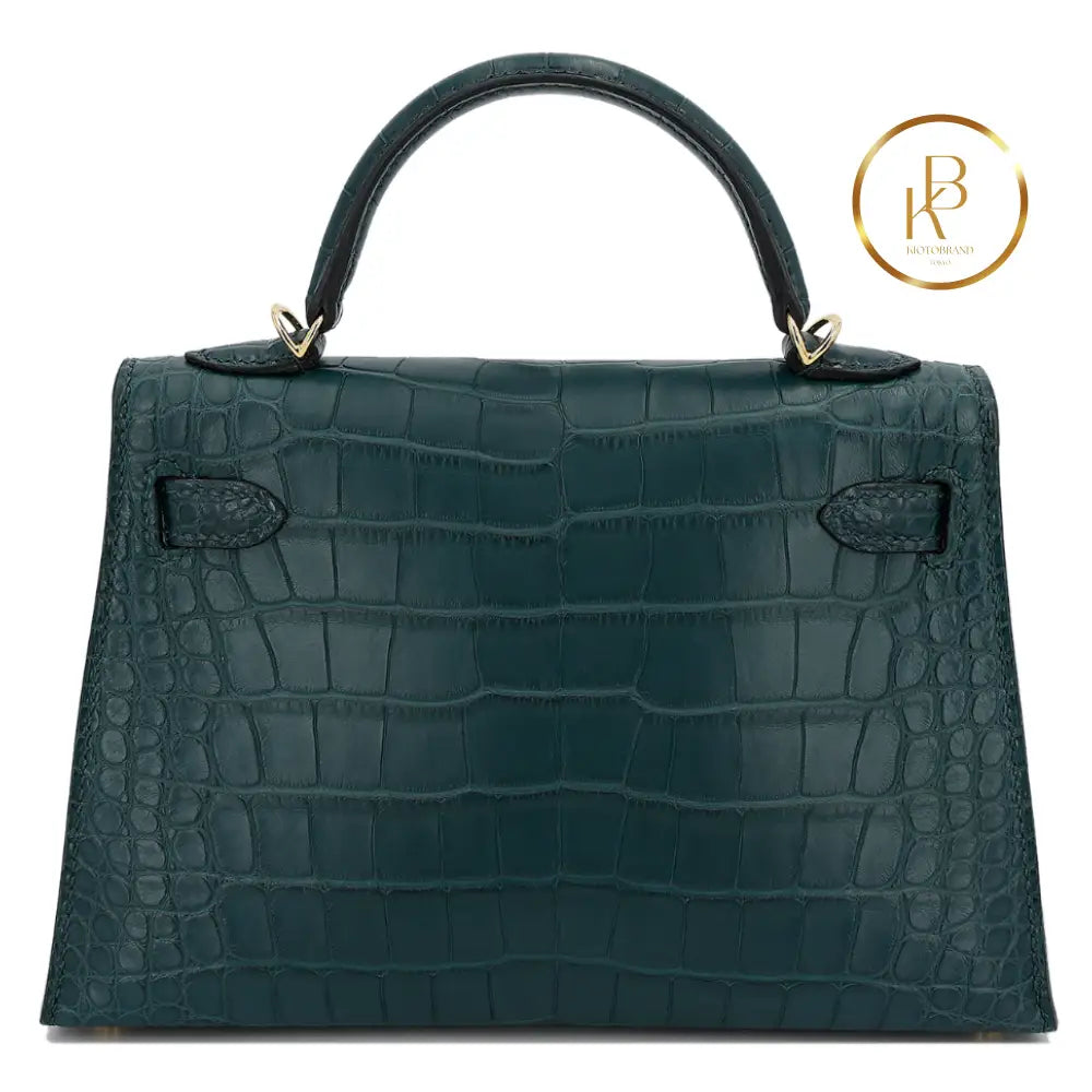 Kelly 20 Mini Ii Matte Alligator Vert Cypress Ghw Handbags