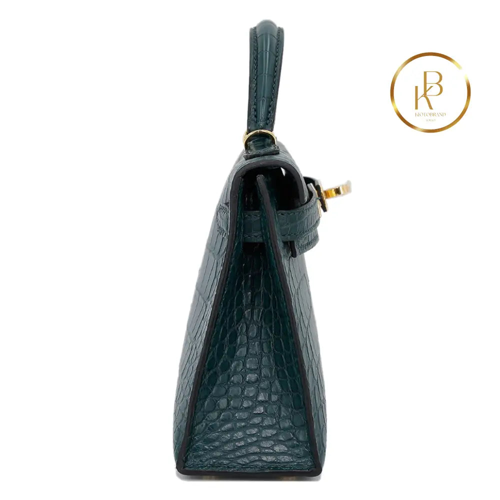 Kelly 20 Mini Ii Matte Alligator Vert Cypress Ghw Handbags