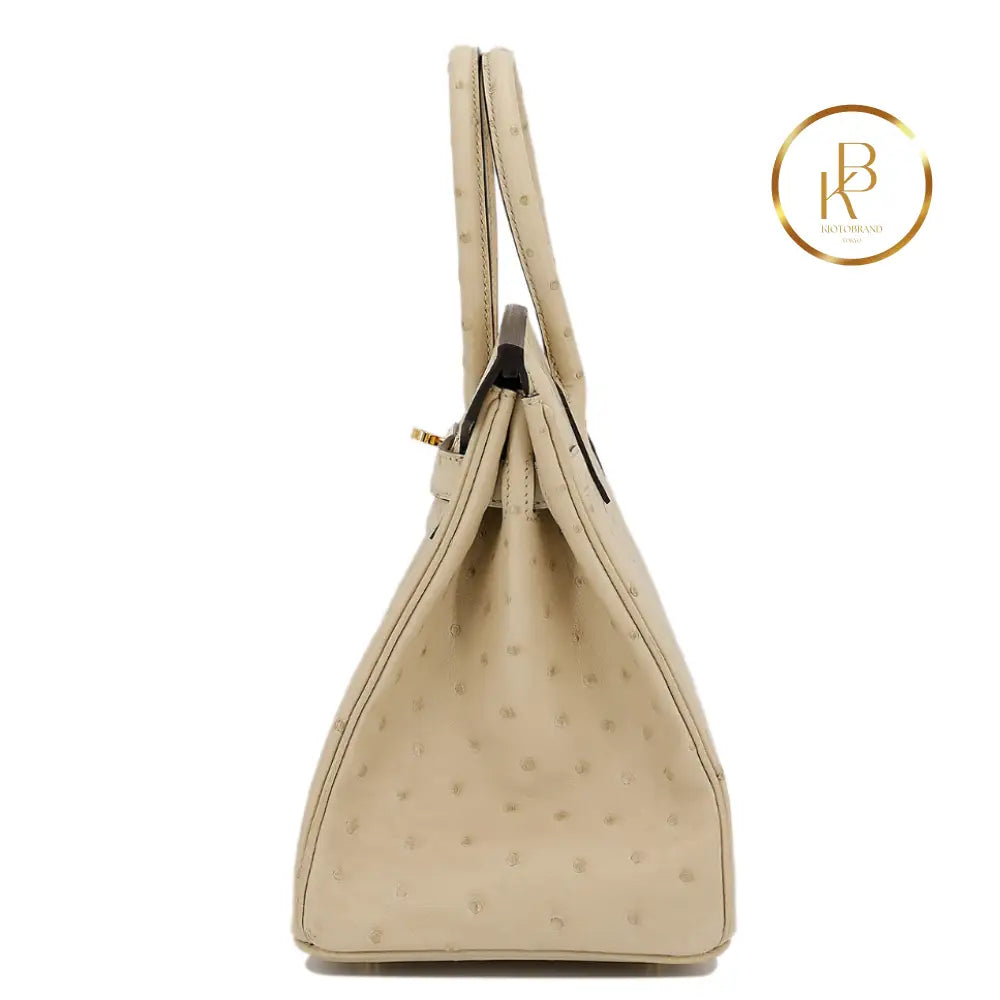 Birkin 30 Ostrich Parchemin Ghw Handbags