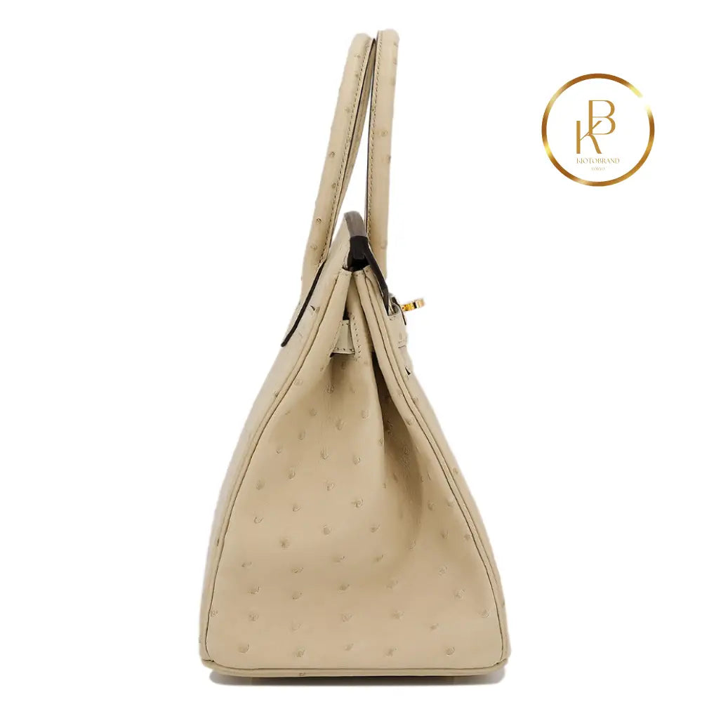 Birkin 30 Ostrich Parchemin Ghw Handbags