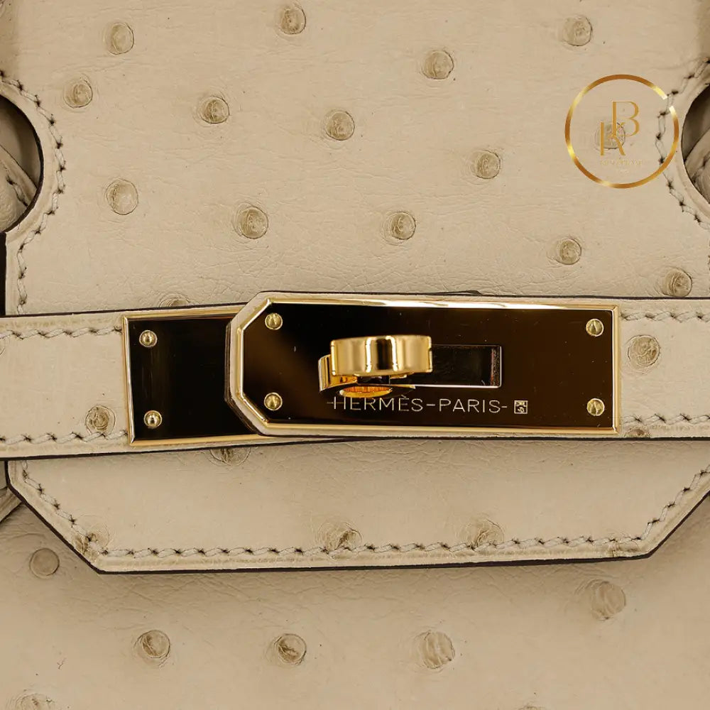 Birkin 30 Ostrich Parchemin Ghw Handbags