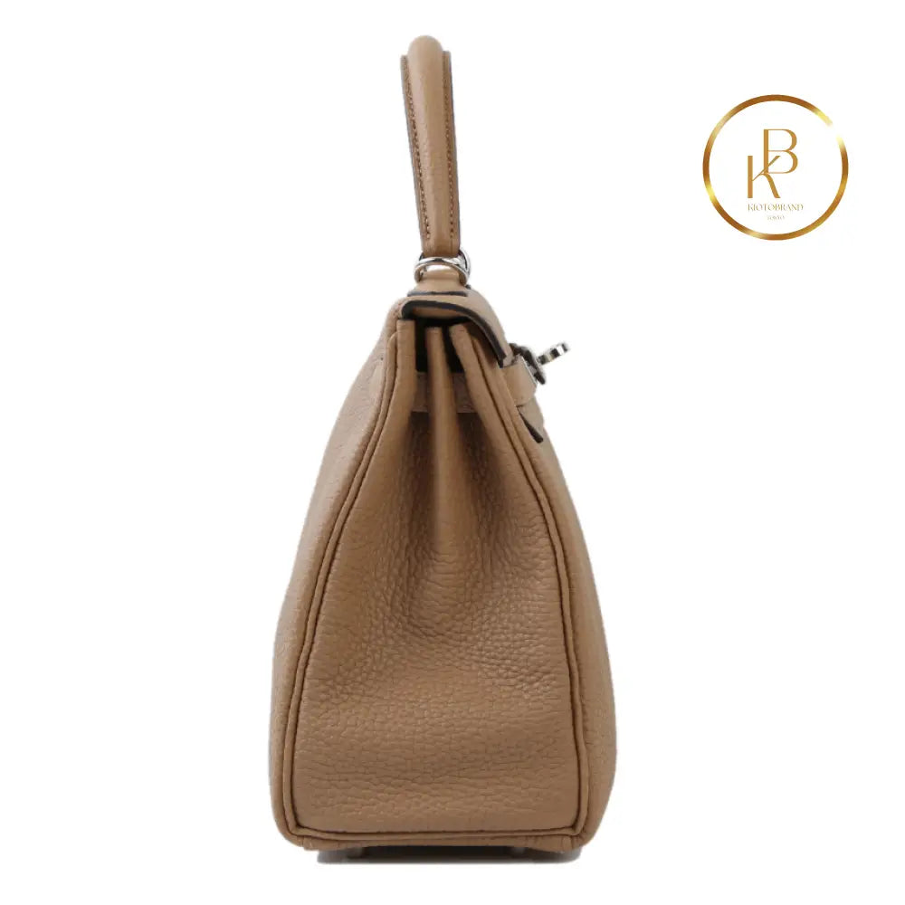 Kelly 25 Chai Togo Palladium Handbags