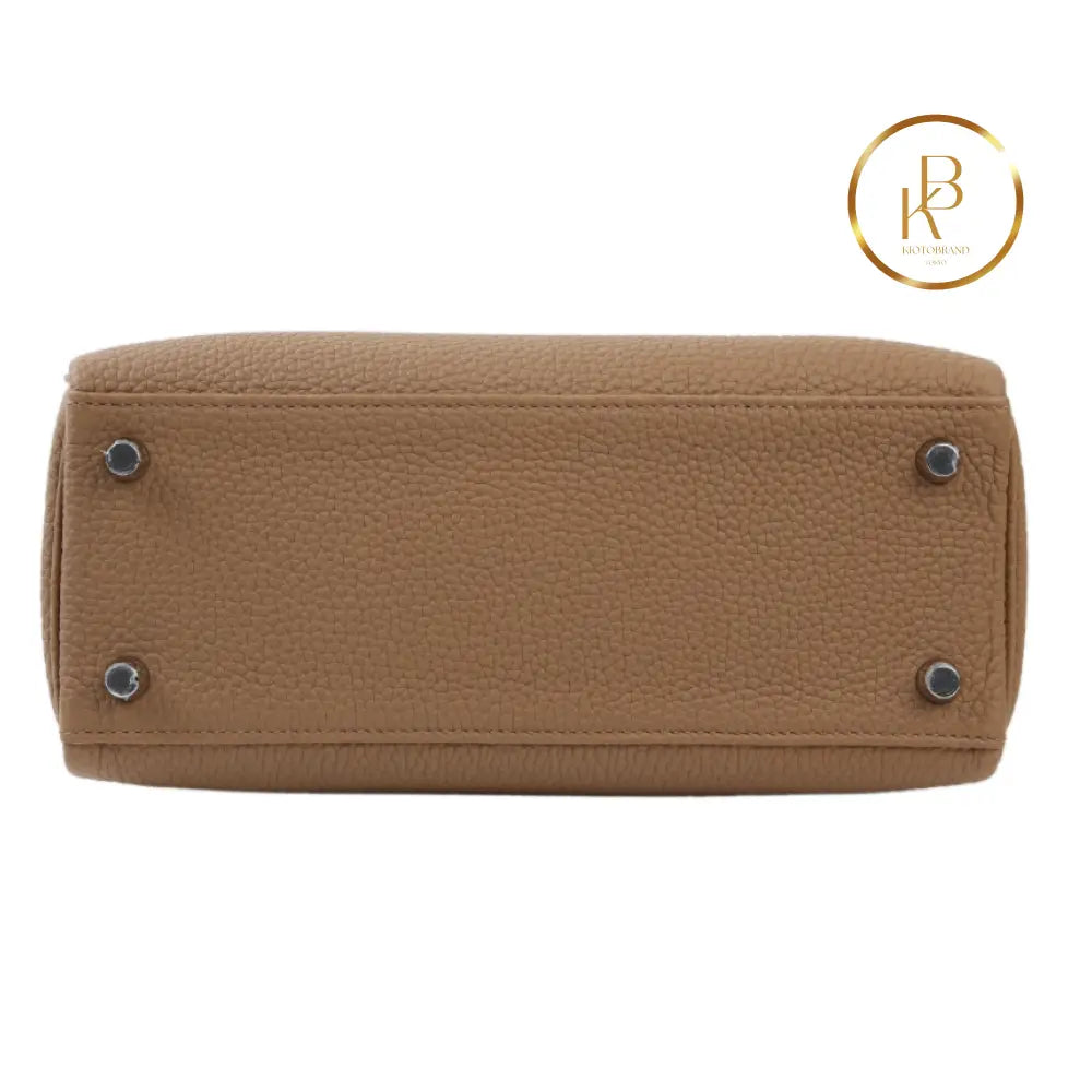 Kelly 25 Chai Togo Palladium Handbags