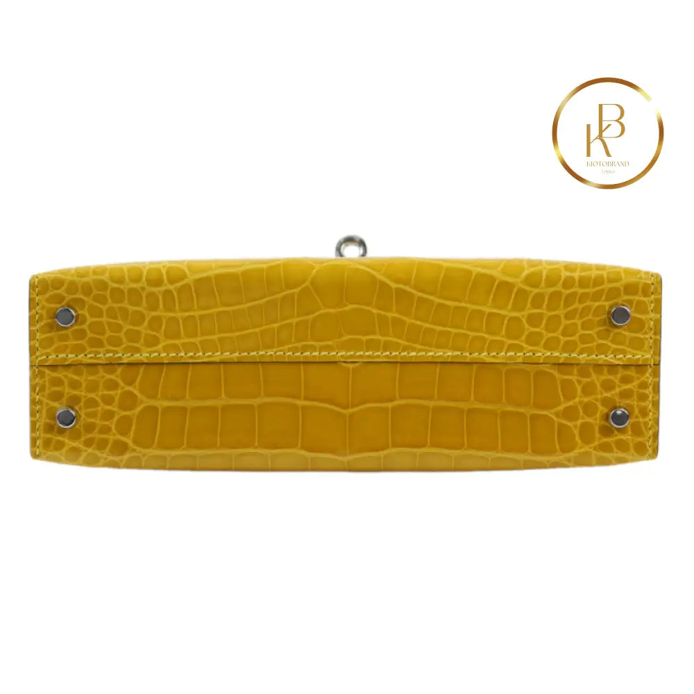 Kelly 20 Ii Mini Mimosa Shiny Alligator Handbags