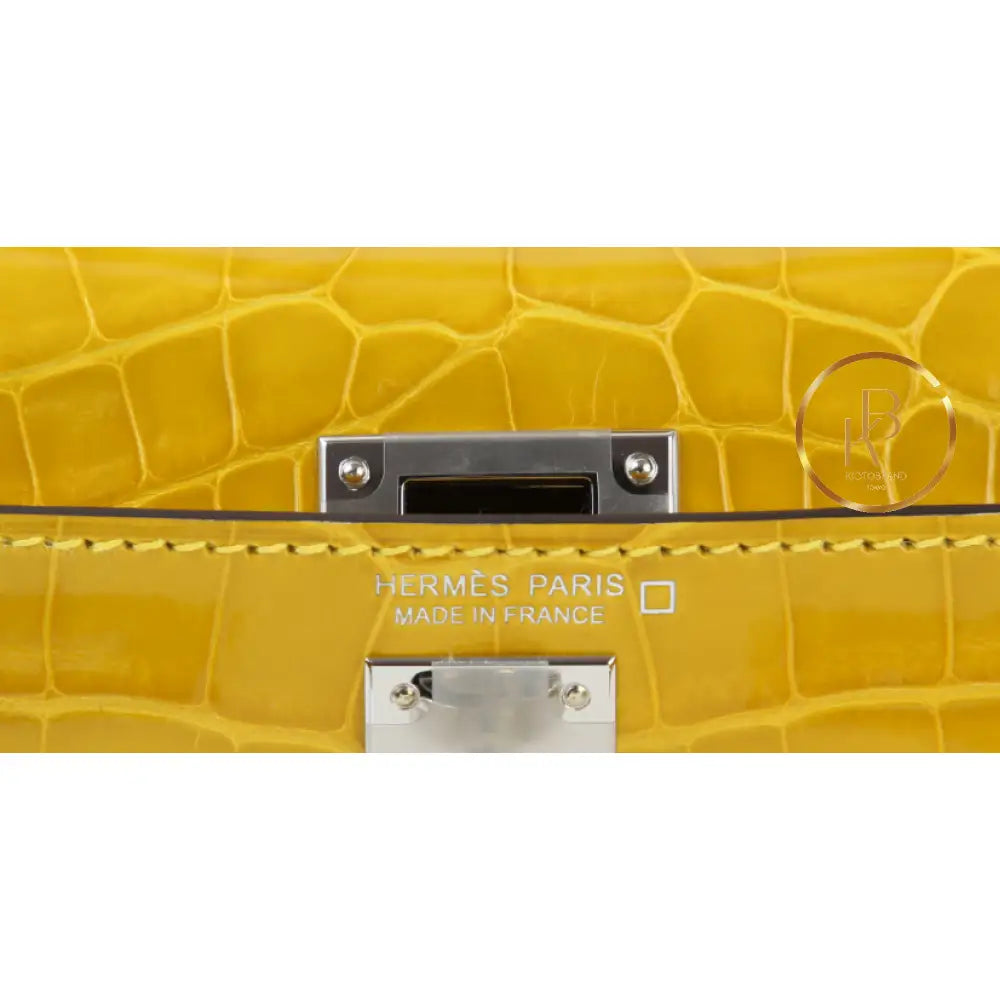 Kelly 20 Ii Mini Mimosa Shiny Alligator Handbags