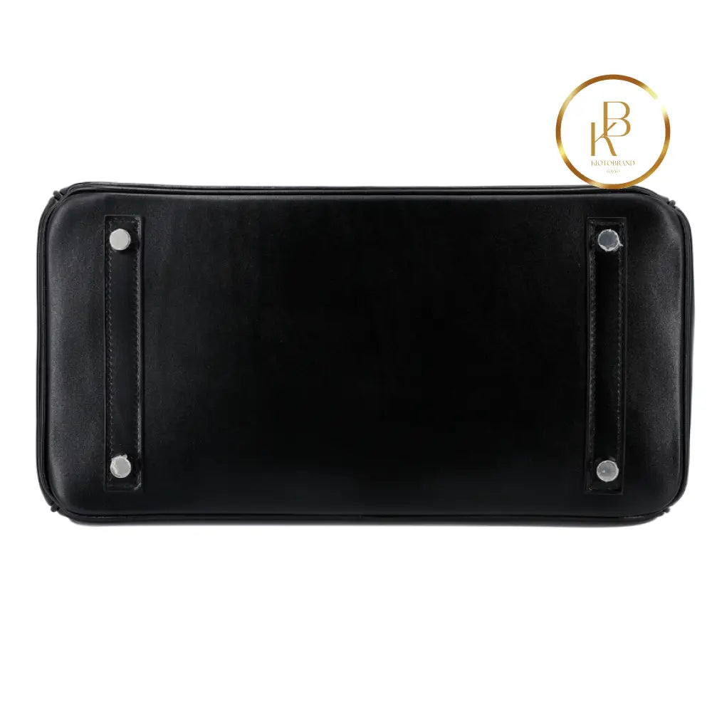 Birkin 30 Black Box-Calfskin Handbags