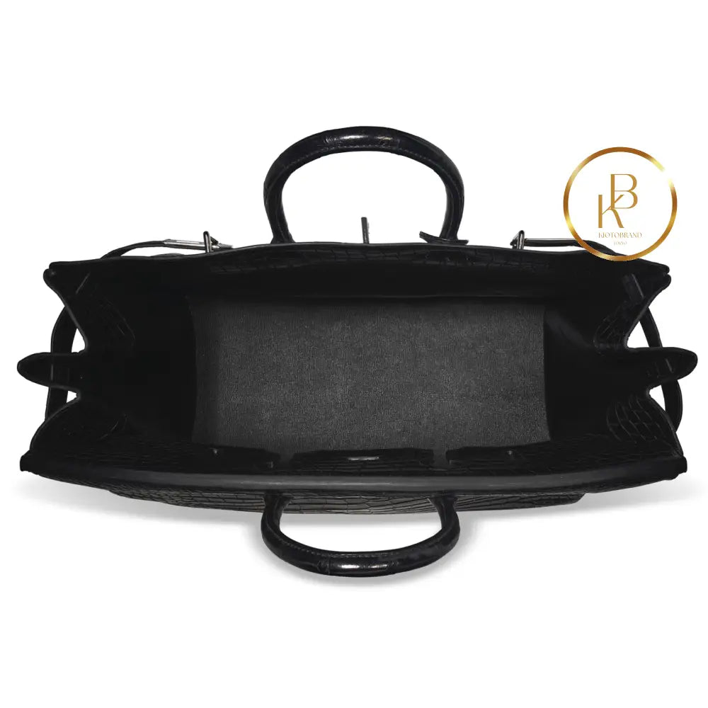 Birkin Hac 50 Black Matte Porosus Crocodile