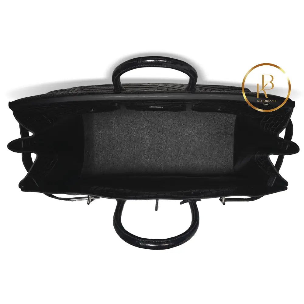 Birkin Hac 50 Black Matte Porosus Crocodile