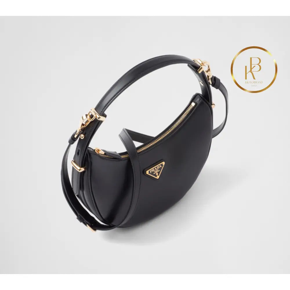 Prada Arqué Leather Shoulder Bag Handbags