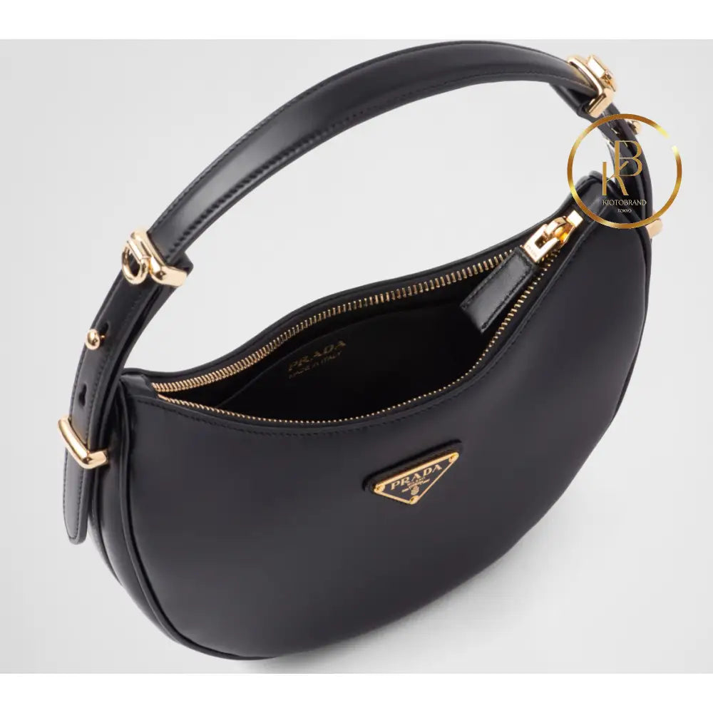 Prada Arqué Leather Shoulder Bag Handbags