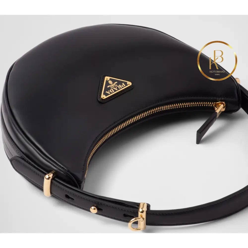 Prada Arqué Leather Shoulder Bag Handbags