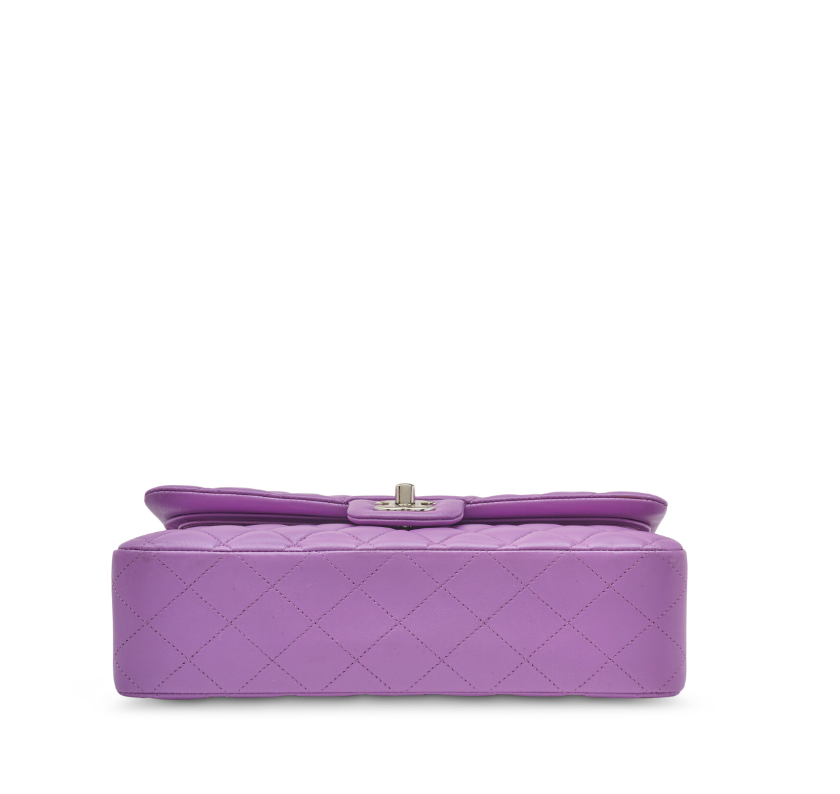 Small Classic Double Flap Purple Quilted Lambskin Handbags