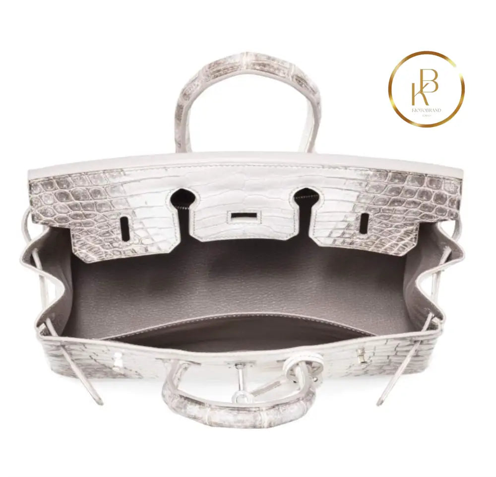 Birkin 25 Himalaya Matte Niloticus Croc Handbags
