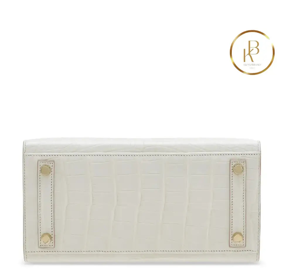Birkin 25 Sellier Matte Beton Alligator Ghw Handbags