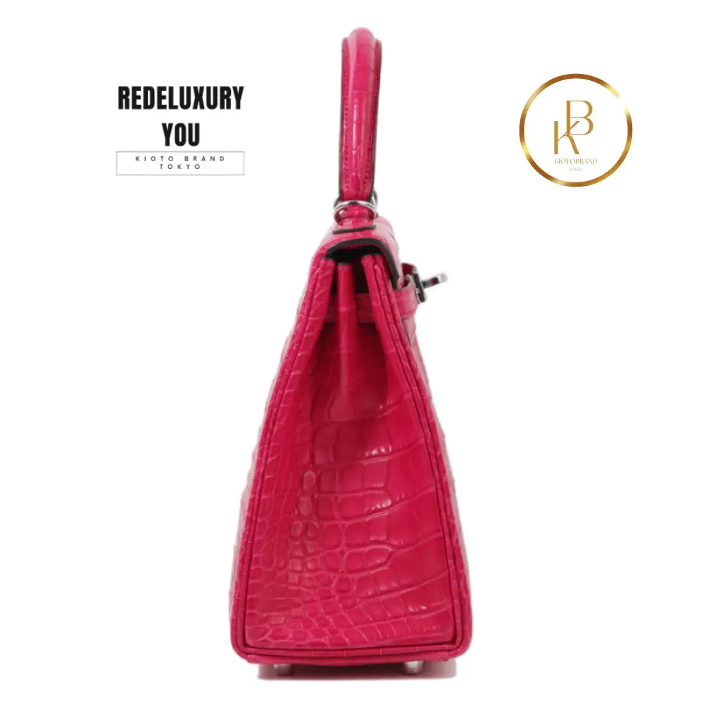 Kelly 25 Framboise Matte Alligator
