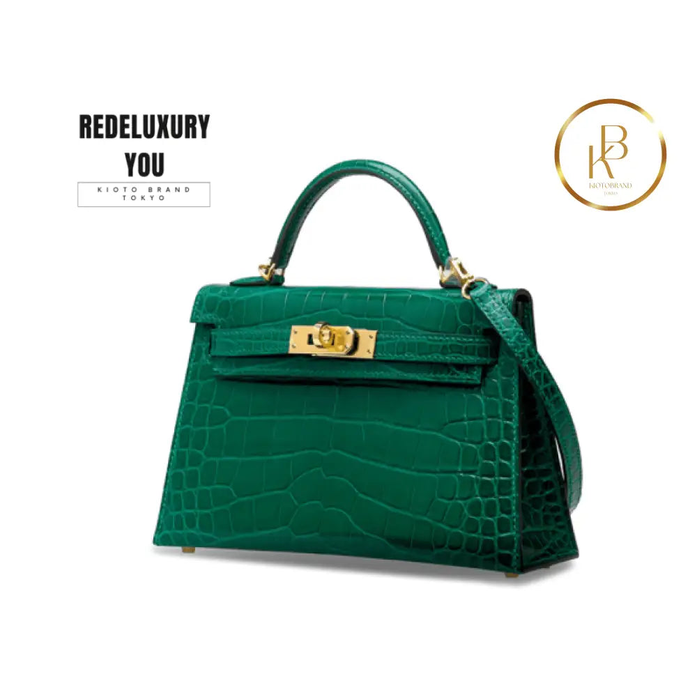 Kelly 20 Mini Ii Vert Emeraude Alligator